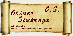 Oliver Šimpraga vizit kartica